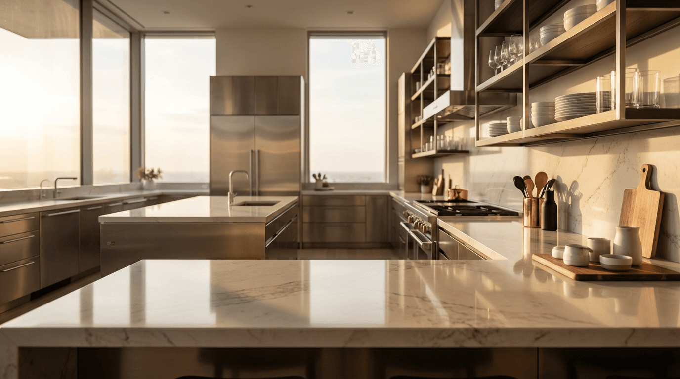 Spotless kitchen completed after builders clean